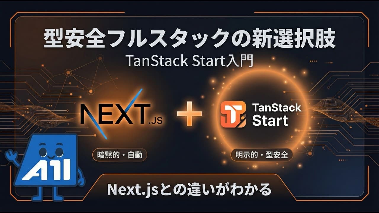 TanStack Start入門｜型安全で明示的なReactフルスタックフレームワーク徹底解説