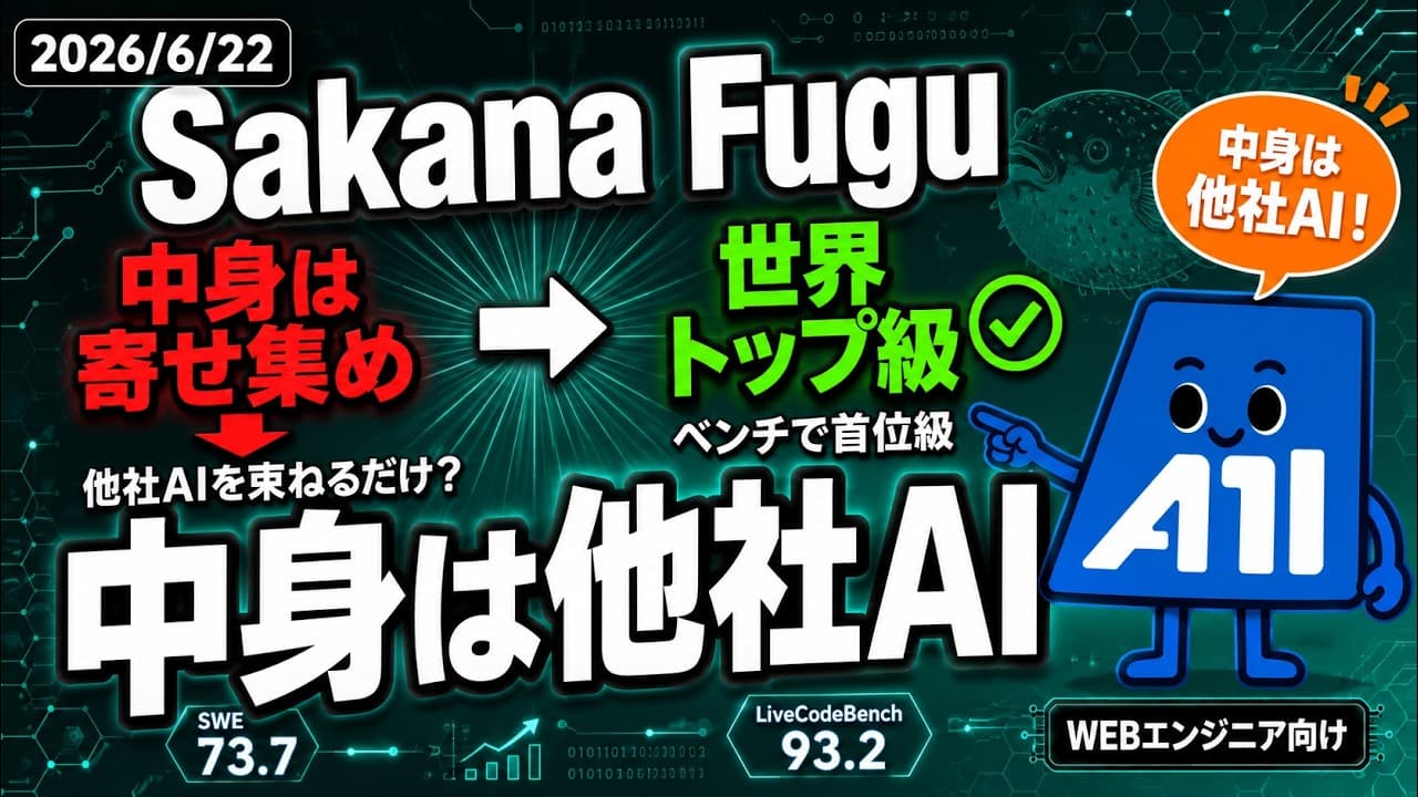 Sakana Fugu の正体|中身は「他社AIの寄せ集め」で世界トップ級 — Fugu / Fugu Ultra 徹底解説