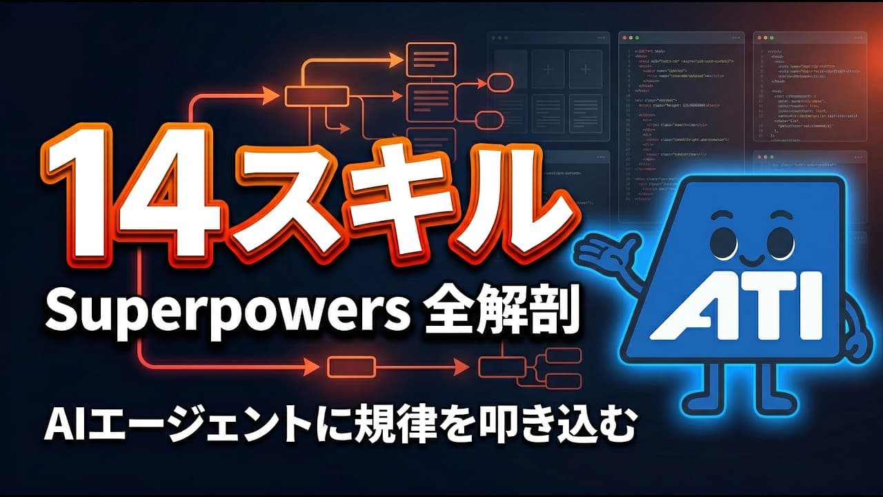 AIエージェントに"規律"を叩き込む14スキル — Superpowers全解剖【主要5プラットフォーム対応】